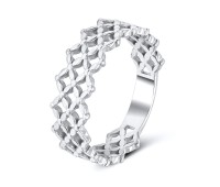 Cross-Hatch Silver Band NSR-2961